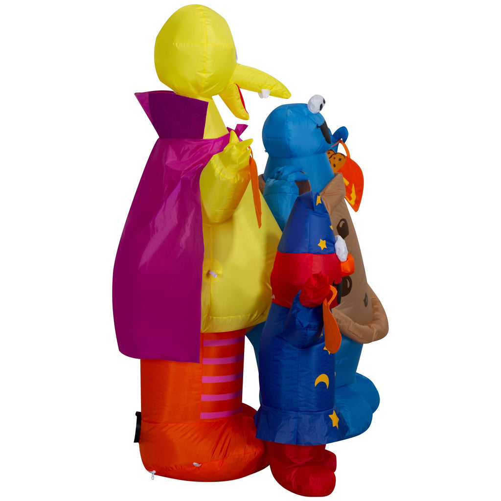Sesame Street Halloween Inflatable Scene with Elmo, Big Bird and Cookie Monster, 5-Ft Lighted Airblown Yard Decor