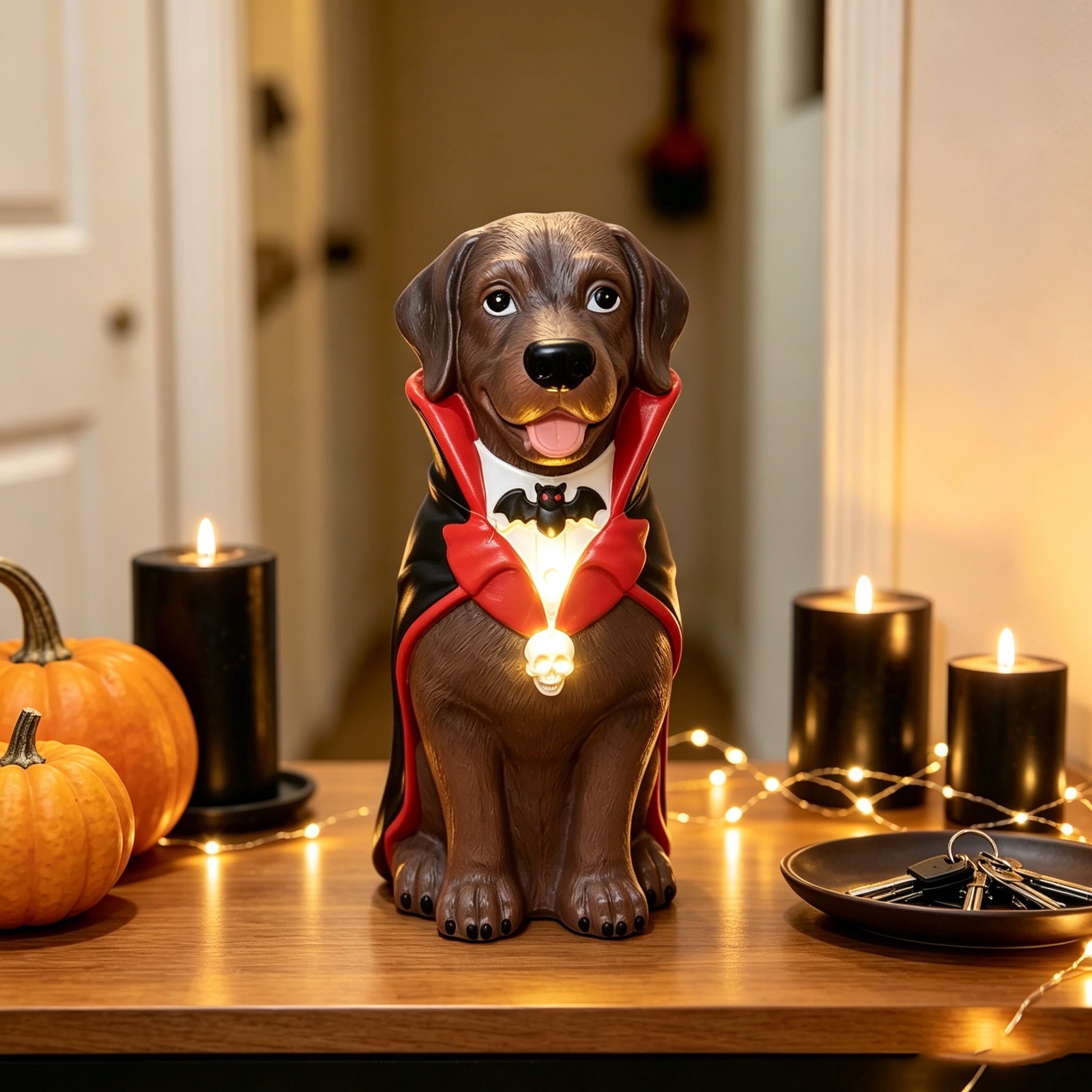 Clearance! Christmas Golden Retriever Statue with LED Lights, Cute Dog Holding Puppy Figurine, Christmas Decoration Indoor Outdoor, Gift for Kiddo Adults