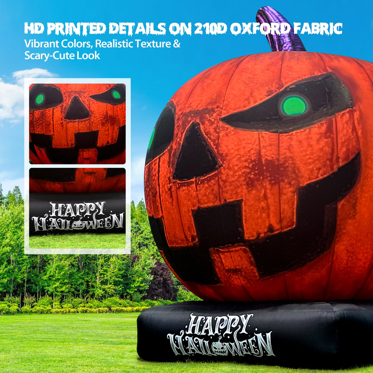 Wellcomer 20ft Giant Inflatable Pumpkin with Blower - Halloween Outdoor Decor