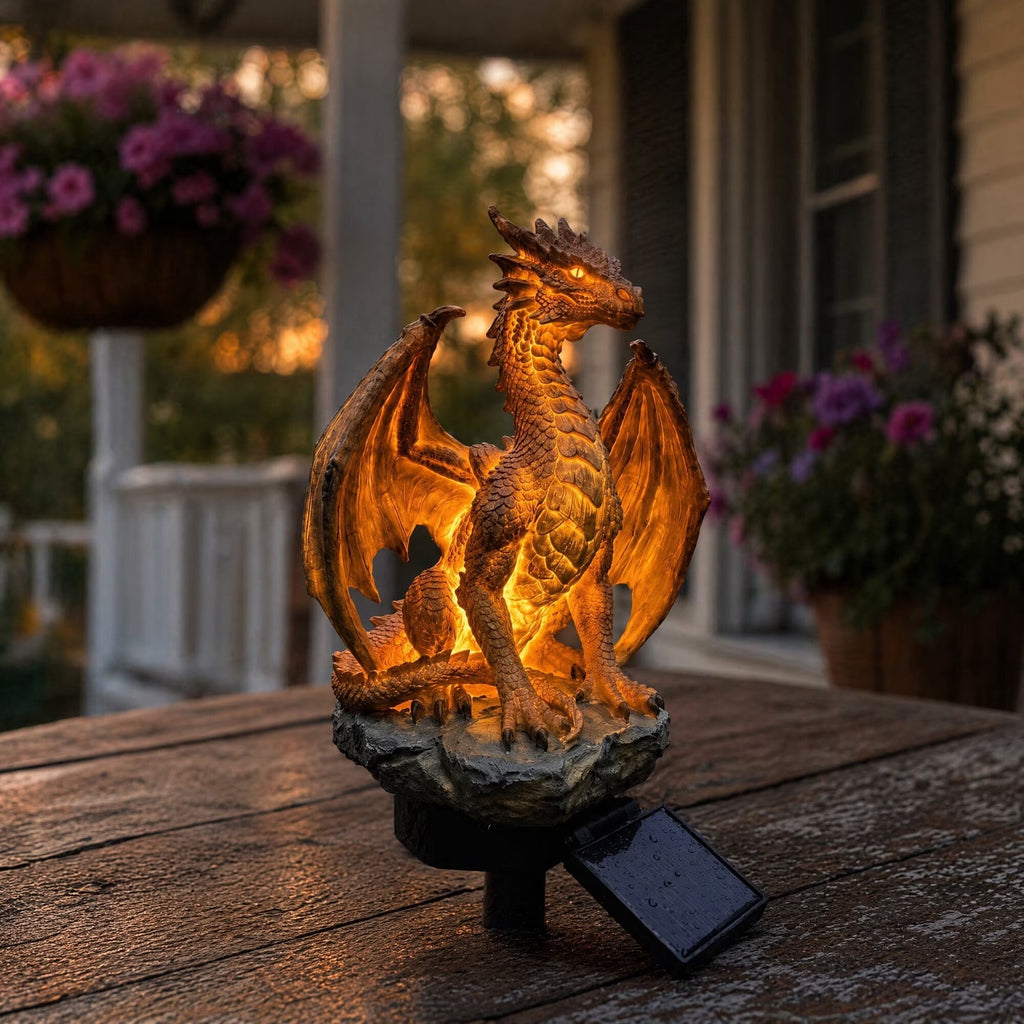 Clearance Halloween Solar Golden Dragon Garden Light, Halloween Decor Solar Powered Garden Light, Dragon Garden Stakes, Halloween Christmas Decoration Outdoor, Halloween Xmas Gift