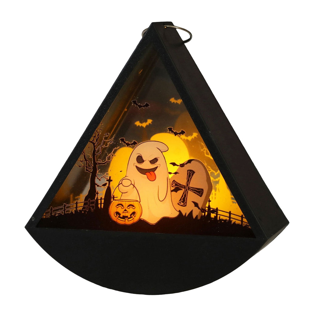 Cheapark Halloween Lanterns Decorations, Battery Operated Black Pumpkin Witch Lanterns, Flickering Light For Indoor Party Home Decor