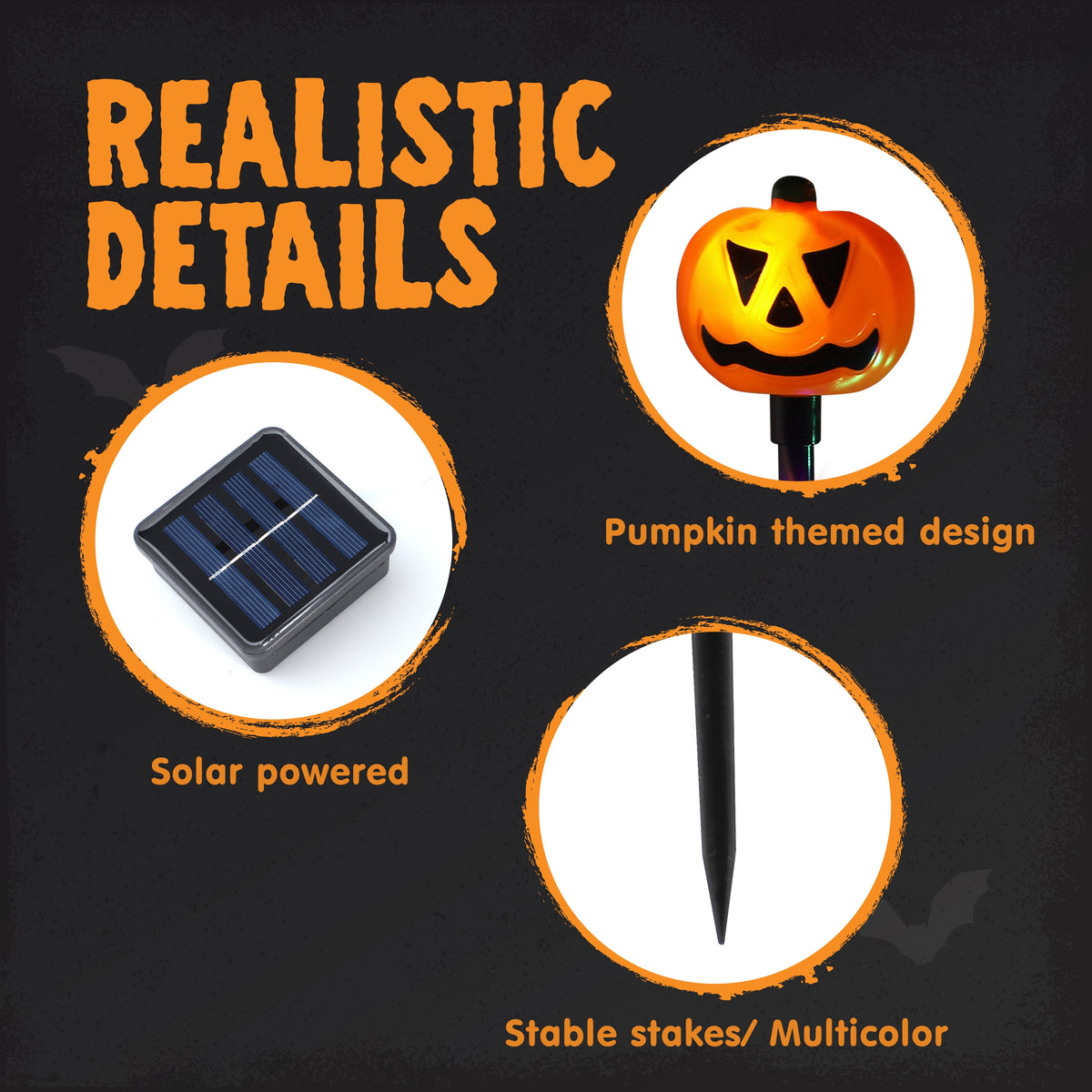 Joyfy 3 Pack Halloween Light up Skeleton Decorations Outdoor,Halloween Graveyard Spooky Skull Stakes Pathway Lights for Halloween Props Yard Decor