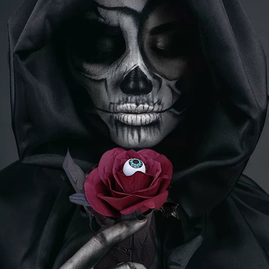 Feltree Halloween Decorations 10 Pieces Faux Rose With Eyeballs Halloween Faux Eyeball Flowers Faux Gothic Rose Bushes For Halloween Party Home Decorations