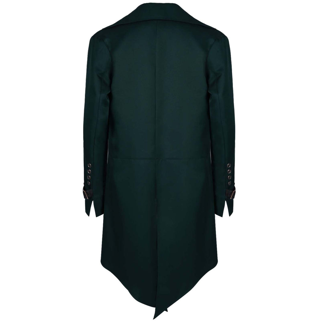 QATAINLAV Men's Vintage Steampunk Gothic Victorian Jacket Medieval Renaissance Pirate Frock Coat Formal Tuxedo Halloween Costumes Birthday Gifts Coffee S