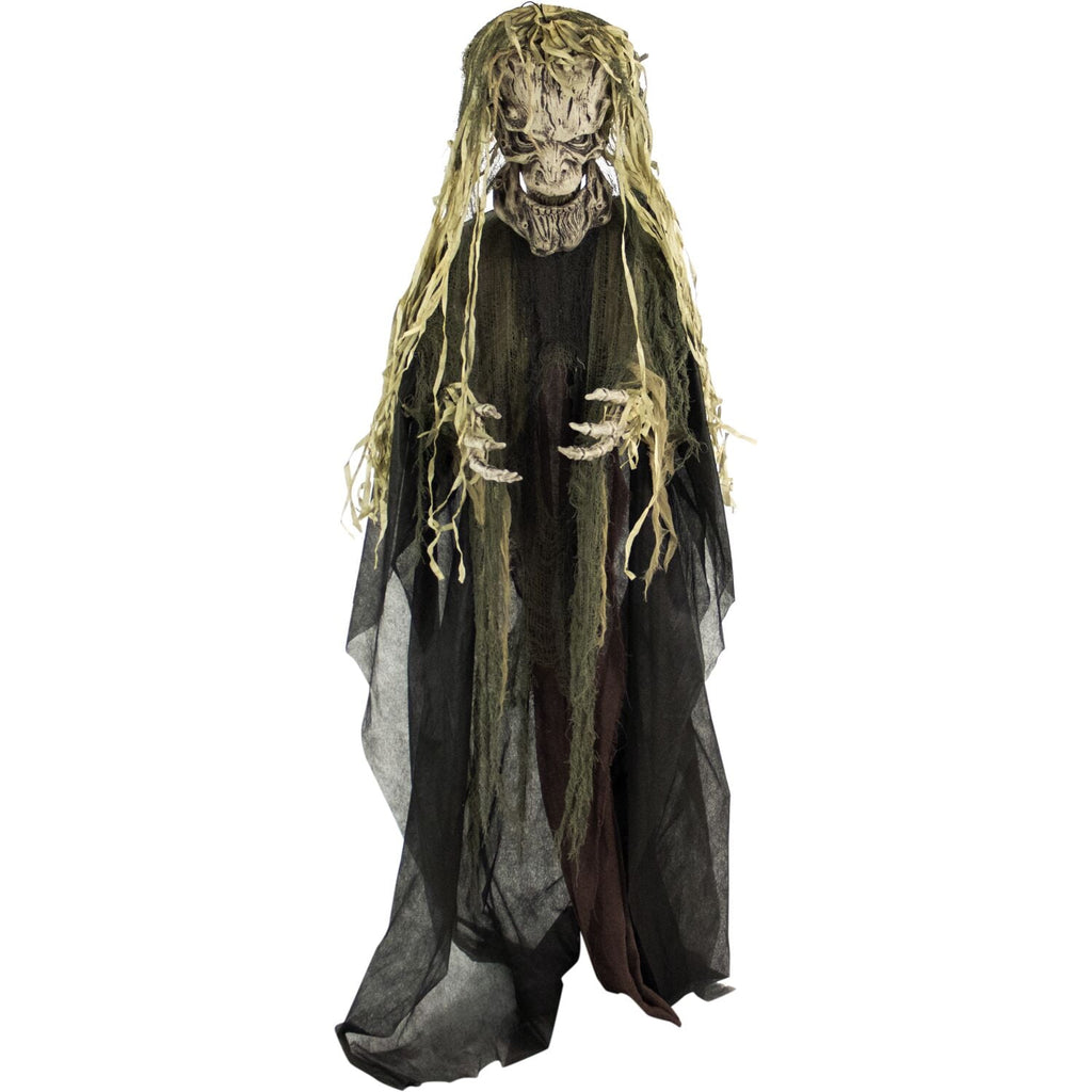 Haunted Hill Farm Life-Size Animatronic Tree Man, 75" Indoor/Outdoor Halloween Decoration, MultiColor