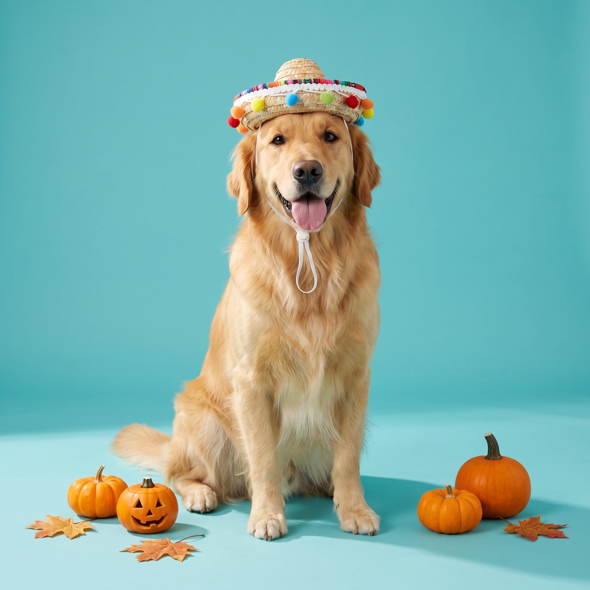 Vibrant Life Halloween Sombrero Hat Costume for Dogs, Multicolor, M/L