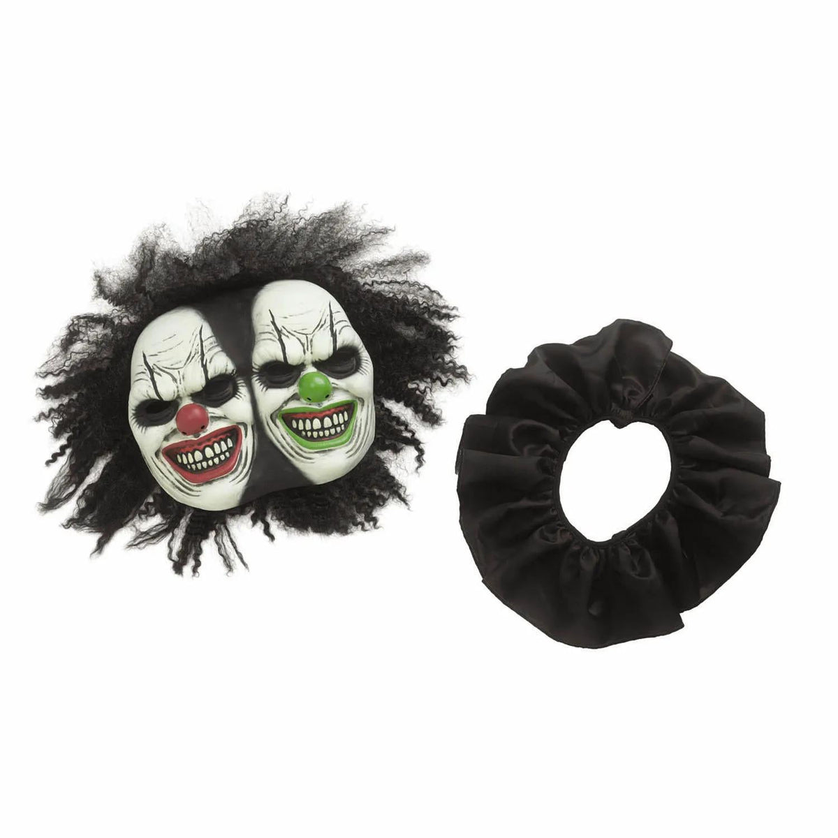 Fun World Mens Two-Headed Clown Jumpsuit Costume - Size One Size Fits Most - Green