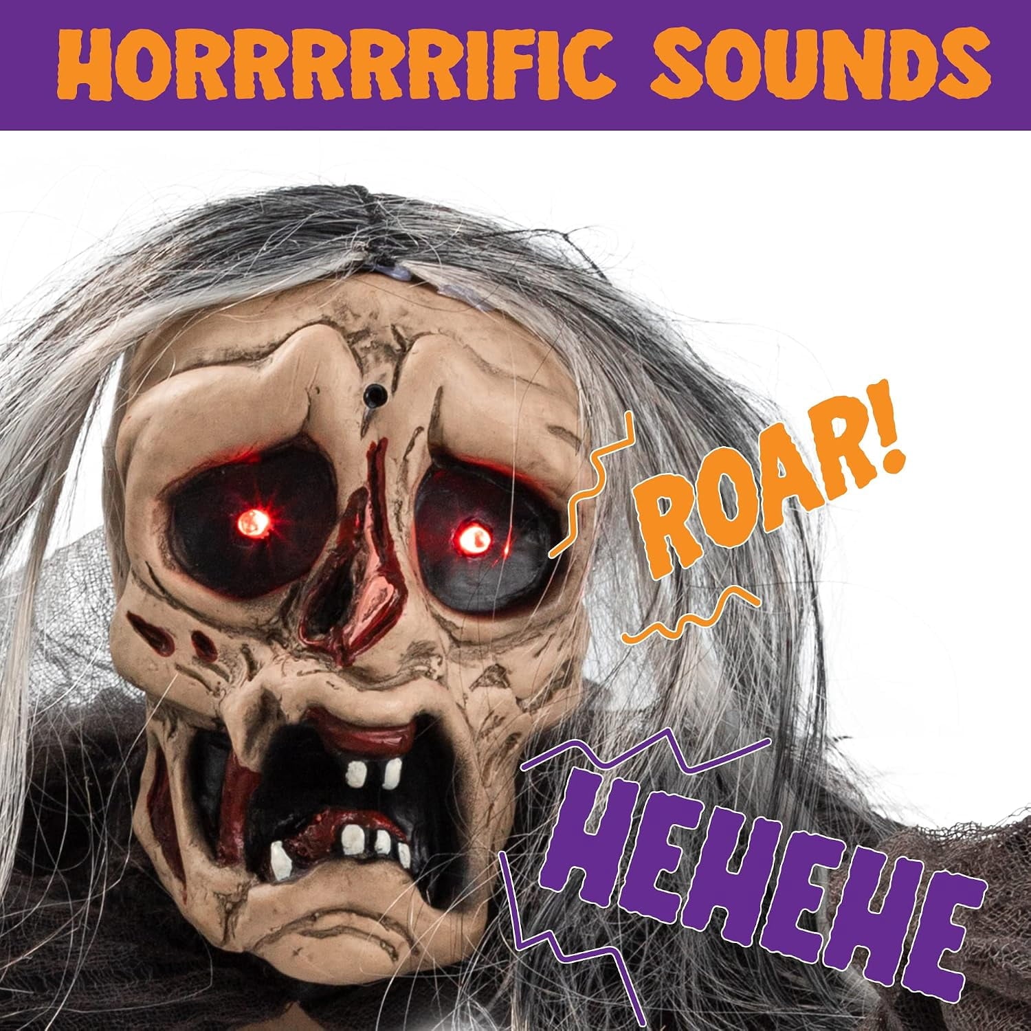 Joyfy Halloween Groundbreaker Halloween Decorations Zombie with Sound and Flashing Eyes,Outdoor Scary Halloween Yard Decorations
