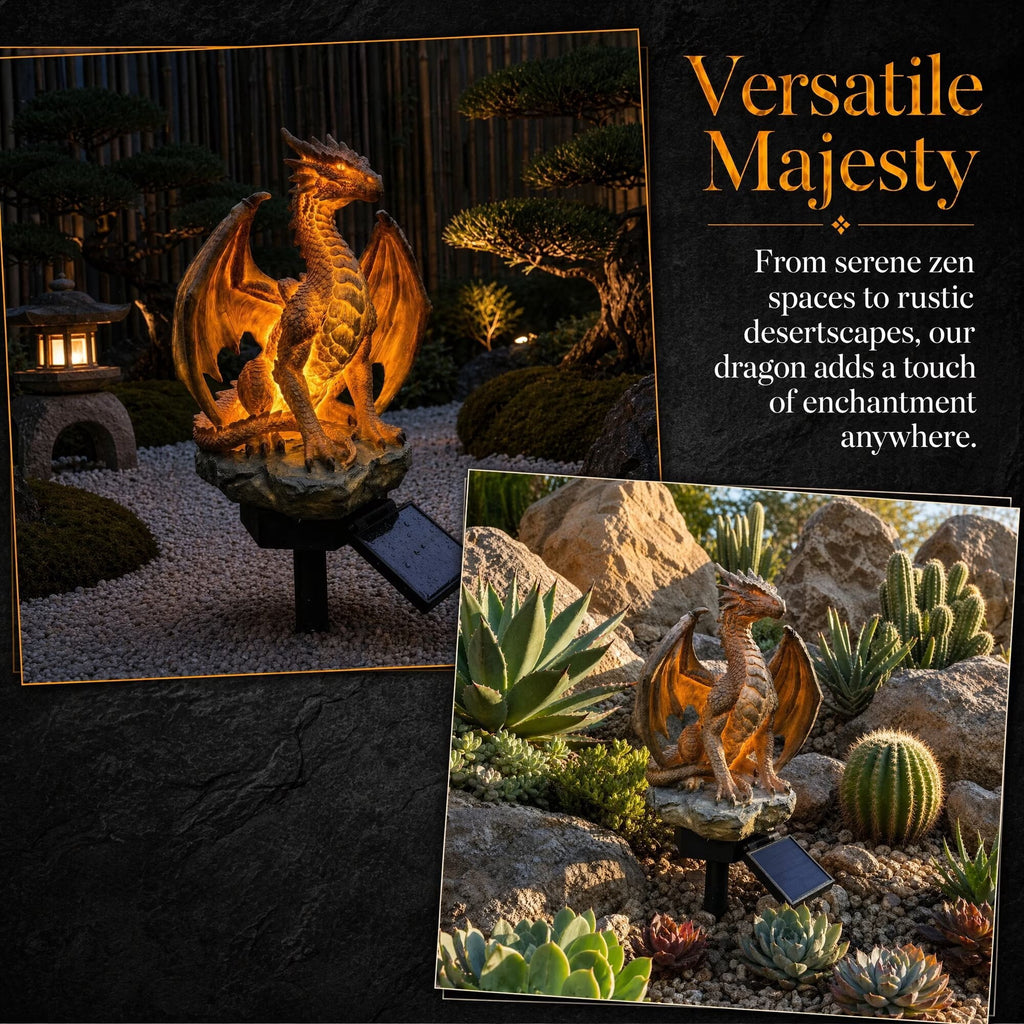 Clearance Halloween Solar Golden Dragon Garden Light, Halloween Decor Solar Powered Garden Light, Dragon Garden Stakes, Halloween Christmas Decoration Outdoor, Halloween Xmas Gift