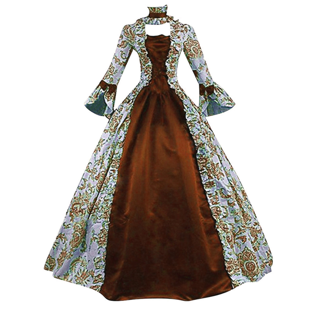DDAPJ pyju Medieval Dress for Women Evening Masquerade Ball Gowns Vintage 1700S Victorian Renaissance Costume Green XXXXXL