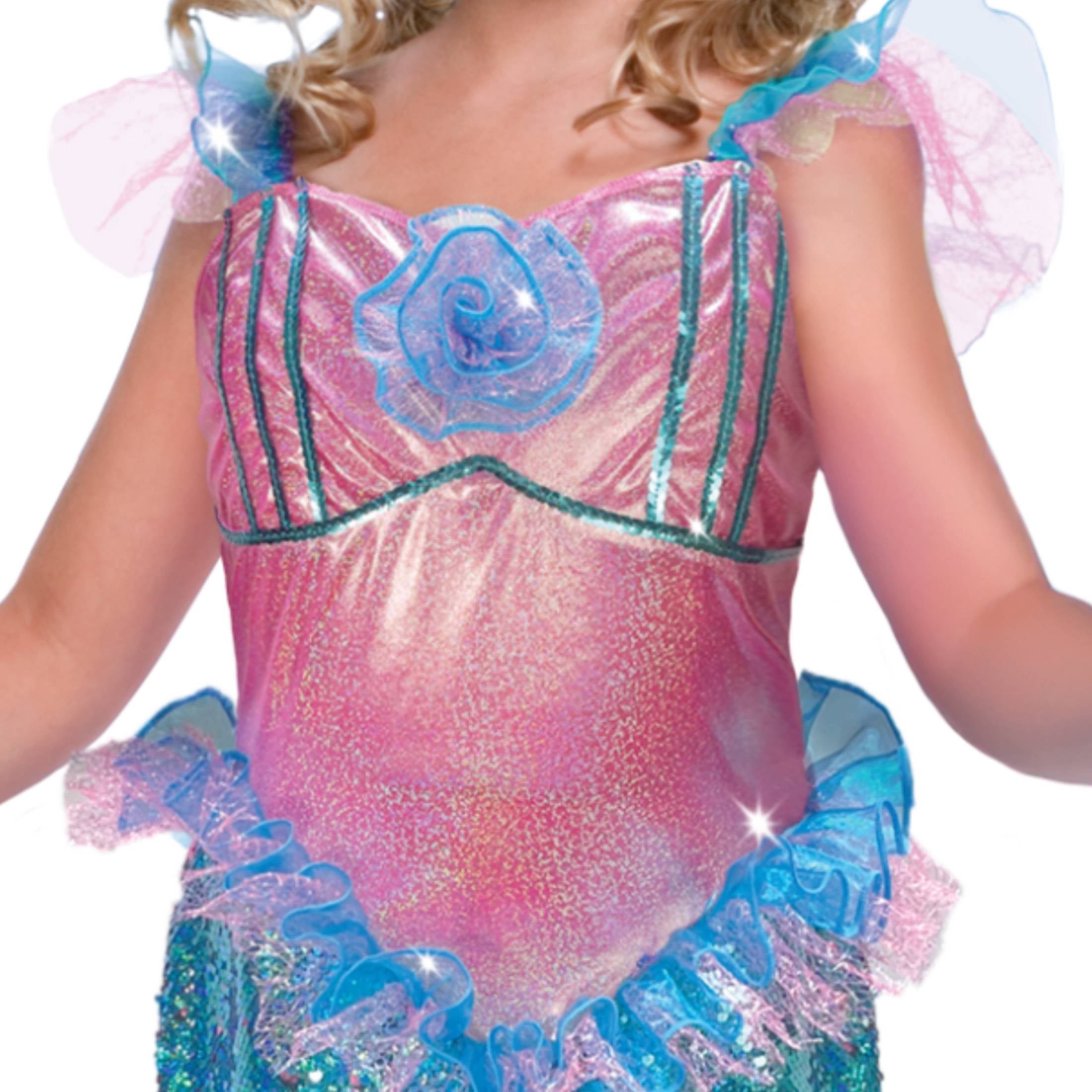 Glamorous Mermaid 2pc Halloween Costume for Children, Girl's Size S (6/6x), by Way to Celebrate