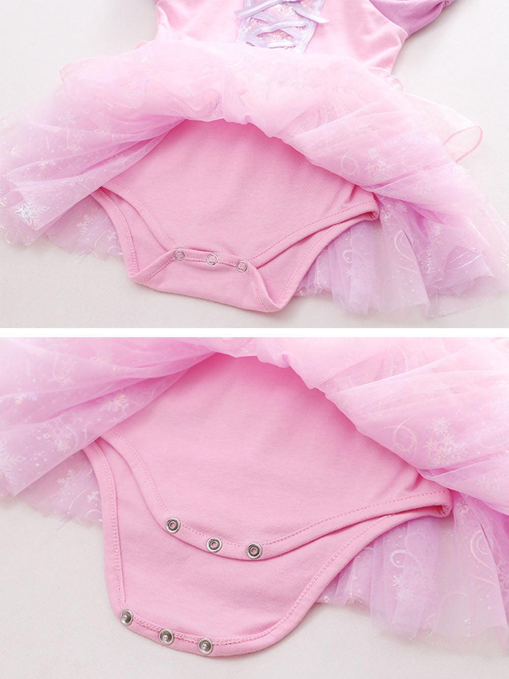 WIBACKER Infant Baby Girls Princess Romper Costume Onesie Fancy Dress Bodysuit with Headband Halloween Birthday Dresses
