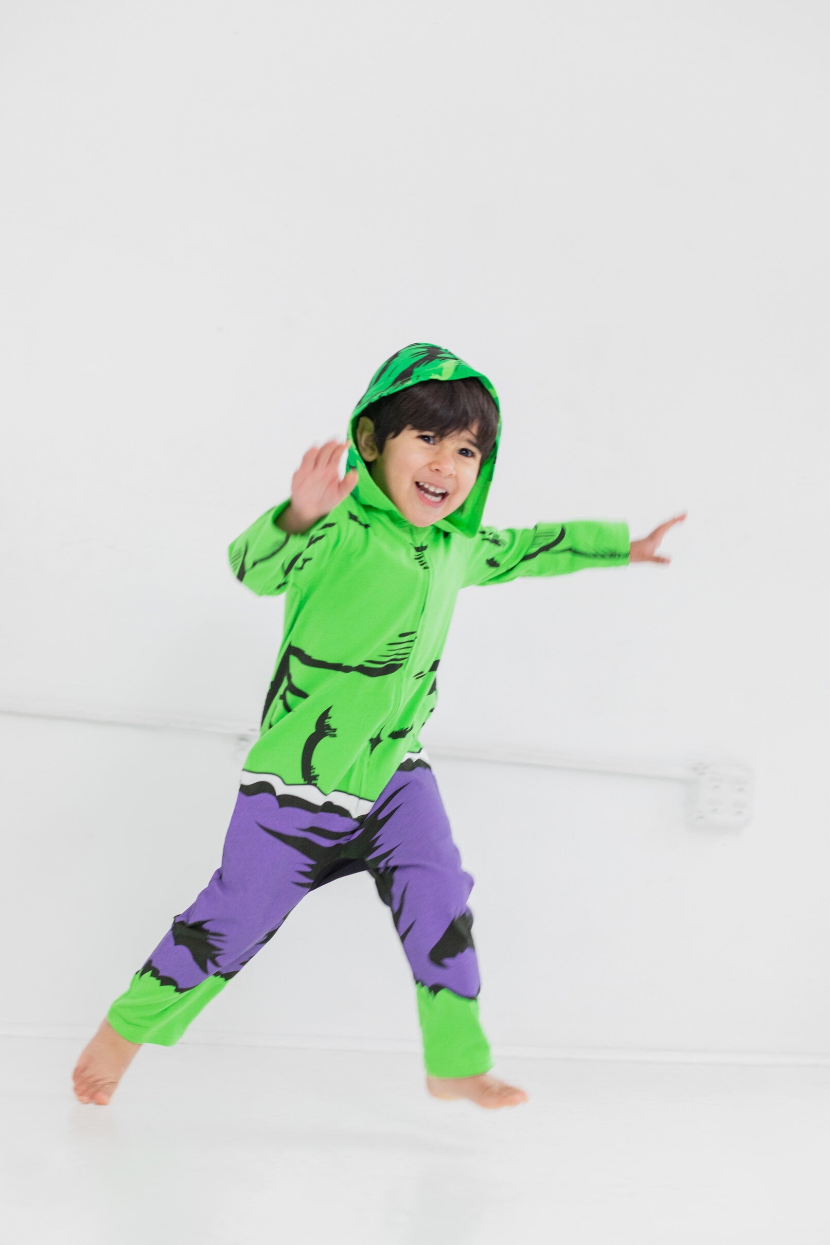 Marvel Avengers Toddler Boy or Girl Cosplay Hooded One Piece Thor Grey