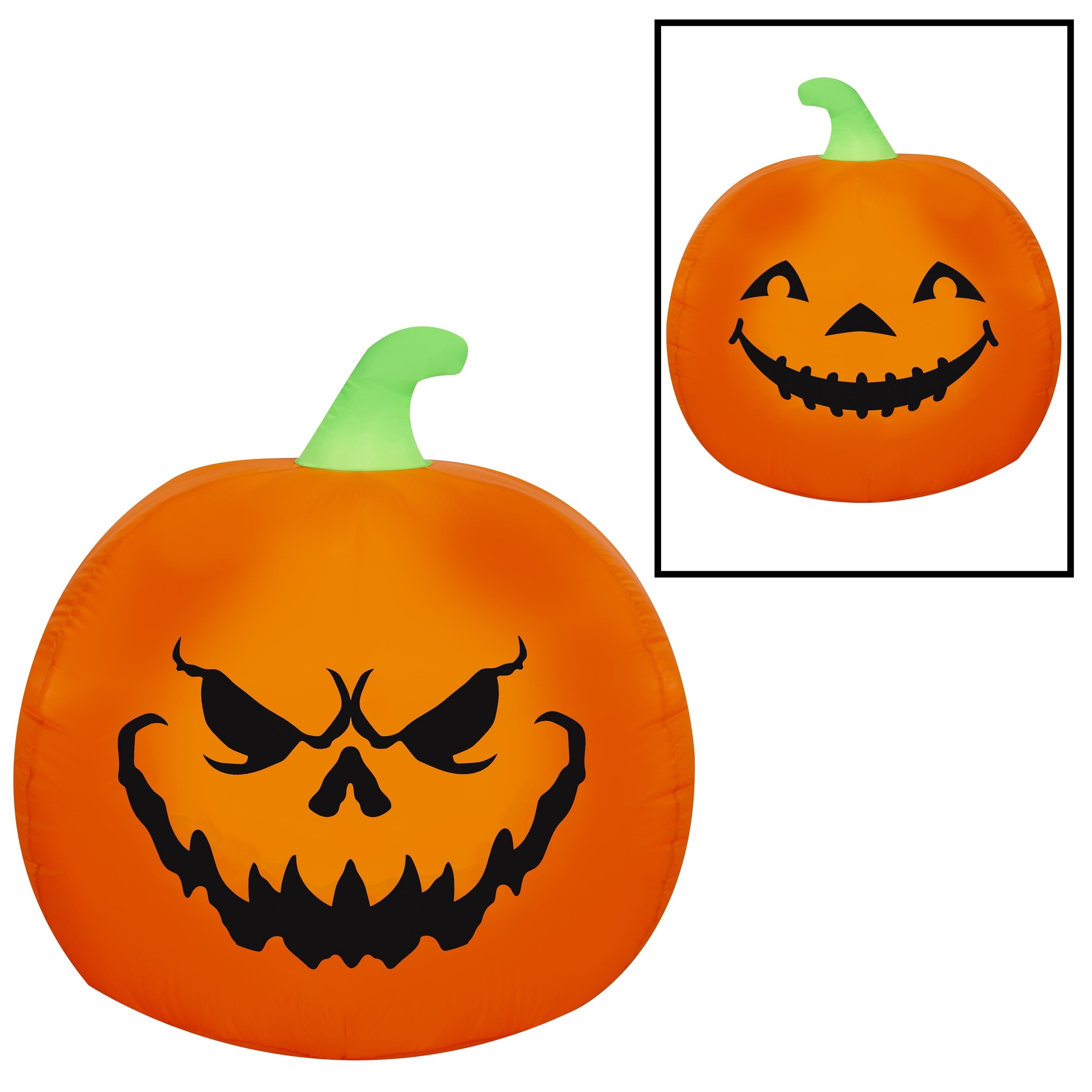 Reversible Jack-o'-Lantern Airblown Yard Inflatable, Multicolor, 3', Halloween by Way To Celebrate