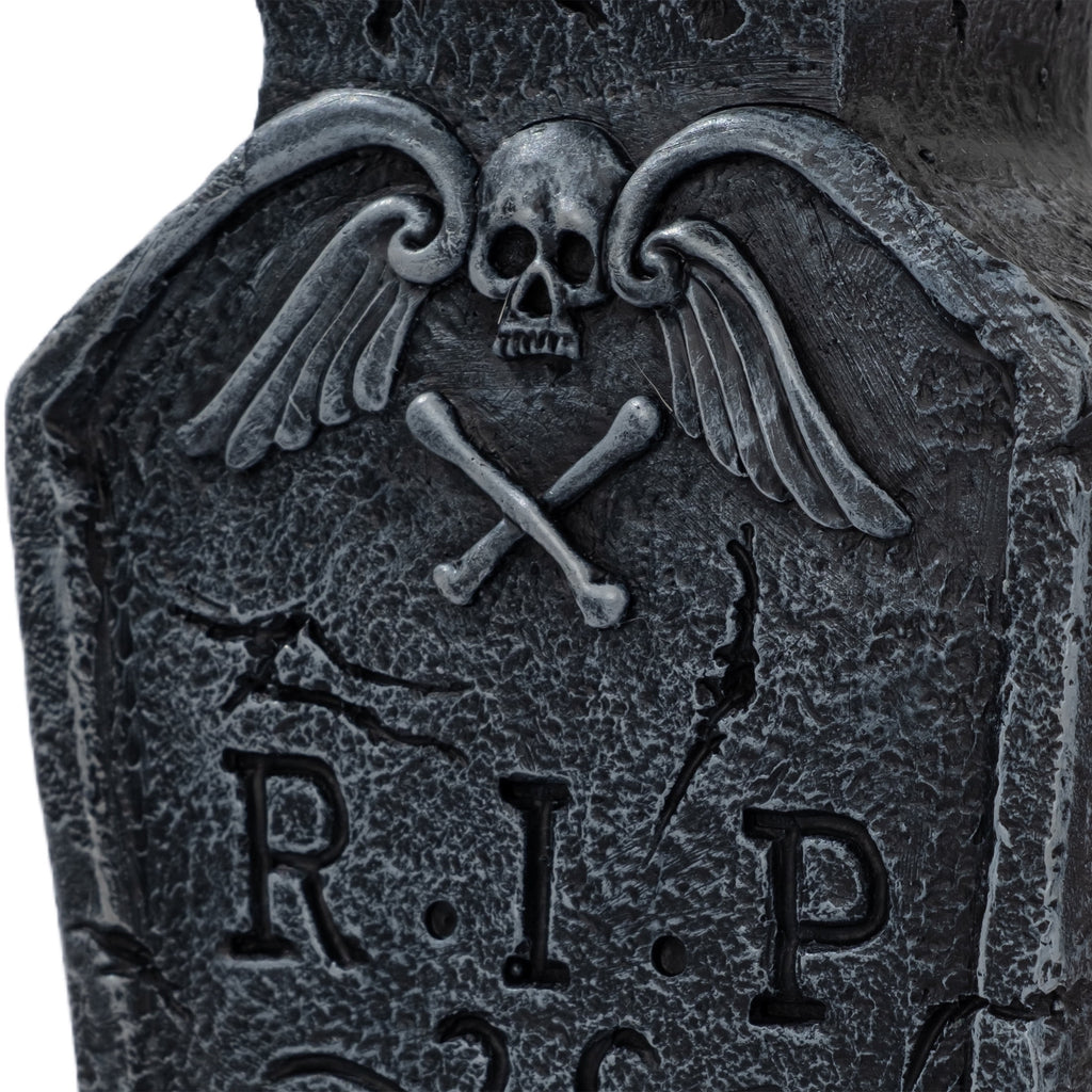 Resin RIP Tombstone Vase Decoration, Gray, 7.5", Halloween by Way To Celebrate