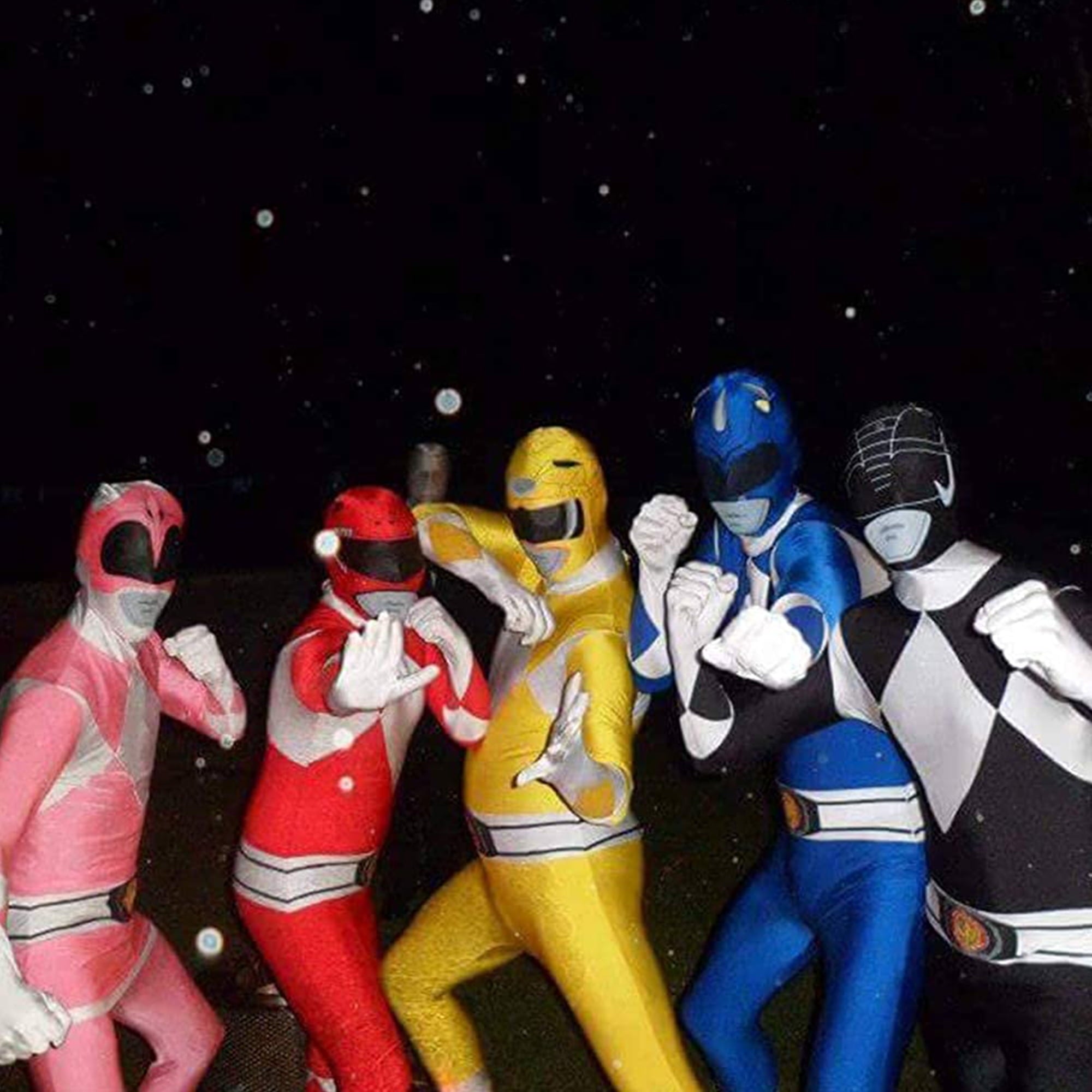Morphsuits Adult Blue Power Ranger Morphsuit Mens Superhero Fancy Dress Costume Theme Party Blue XL