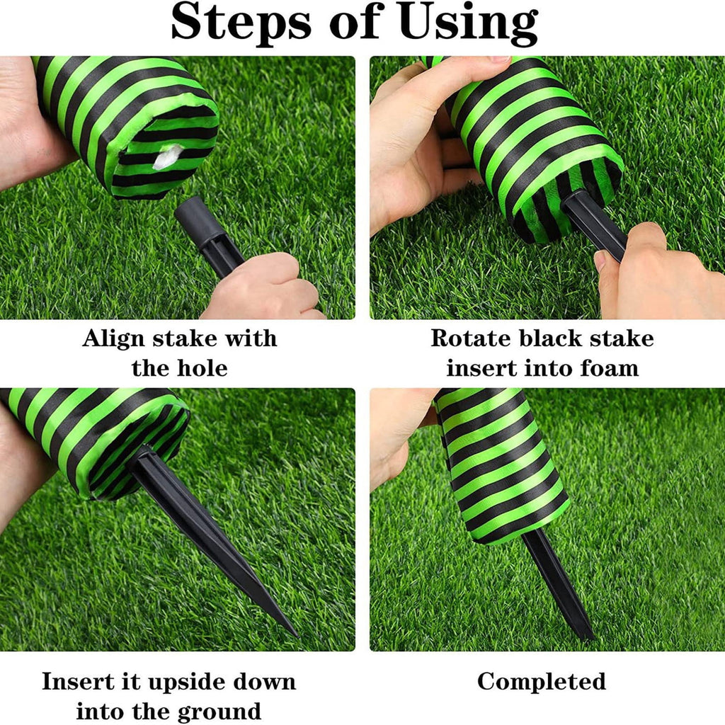 Halloween Decorations Outdoor Witch Legs Yard Stakes, 18.5" Witch Halloween Graveyard Lawn, Yard, Prop and Patio Decorations