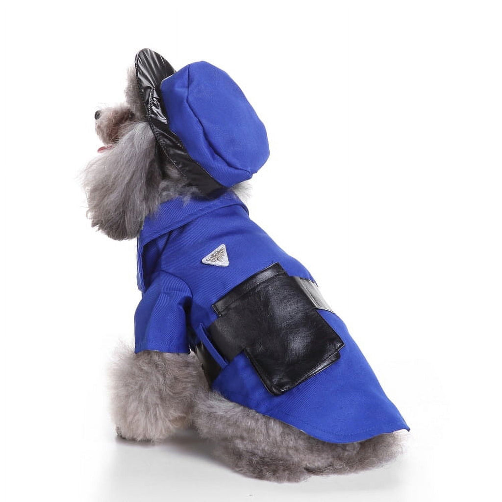 OZMI Halloween Cosplay Clothing Pet Police Costume Wear-resisting Dog Cat Police Uniform for All Kinds of Puppies M