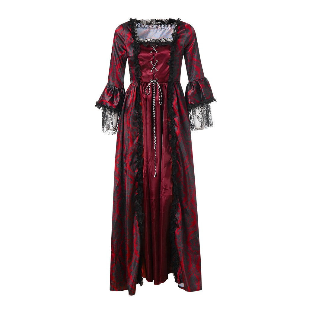 Jsaierl Victorian Dress for Women 1800S Medieval Renaissance Dress Corset Flare Sleeve Vintage Dress Cocktail Party Ball Gown