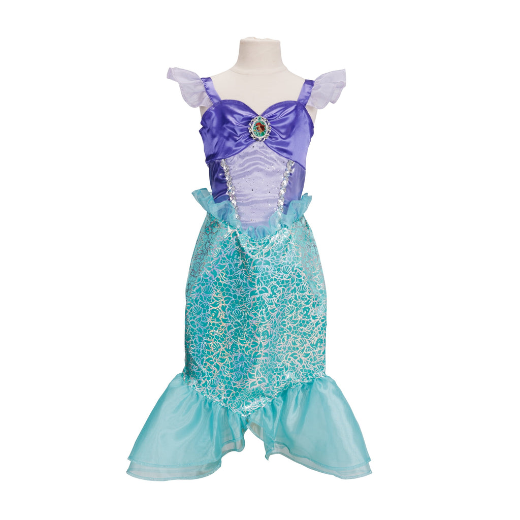 Disney The Little Mermaid Ariel Green Mermaid Play Dress Outfit Female Child Size 4 to 6x
