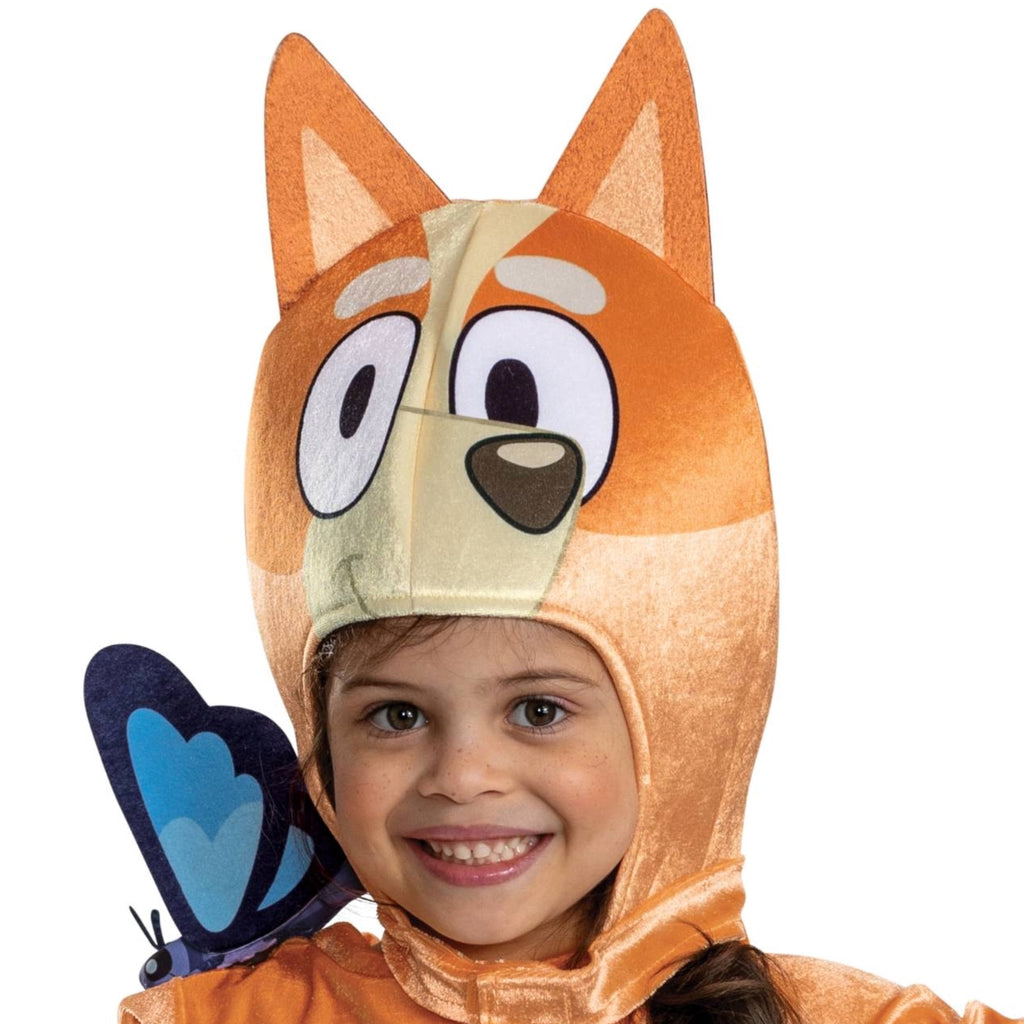 Bluey Bingo Halloween Costume for Children with Flappy Butterfly, Toddlers Size 3T-4T, by Disguise