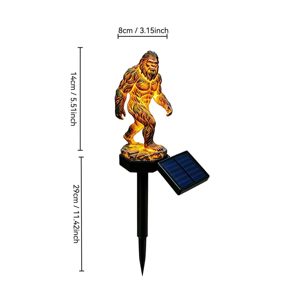 Clearance! Highland Cow Solar Garden Light, 18in Garden Statue with LED Glow, Waterproof Outdoor Yard Decor Stake, Resin Lawn Pathway Light for Backyard Patio Porch Halloween Gift