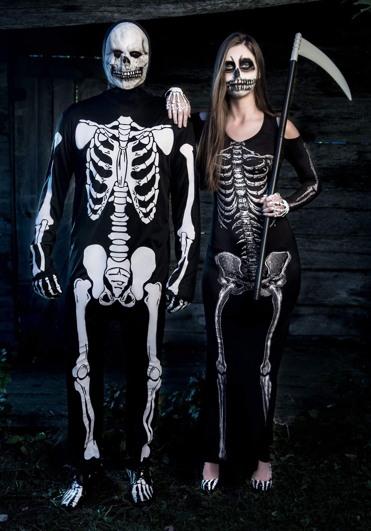 Fun World Skeleton Men's Halloween Fancy-Dress Costume, Standard