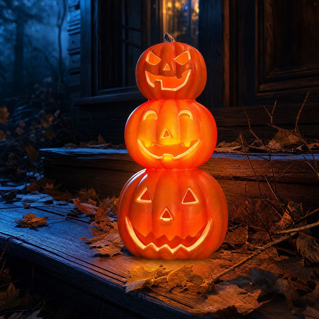 WDOBM Halloween Decorations, Light Up Hollow Blow Mold Pumpkin Halloween Yard Indoor Outdoor, Halloween Home Decor, Halloween Pumpkin, Indoor Halloween Decor for Holiday Gifts