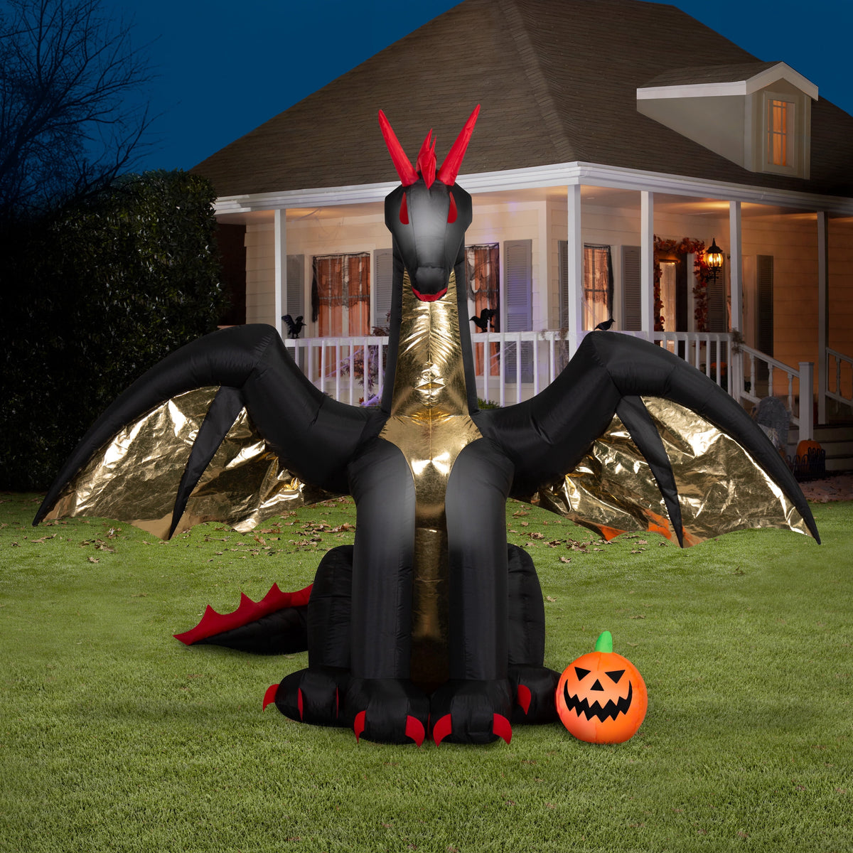 Dragon Airblown Yard Inflatable, Multicolor, 7.5', Halloween by Way To Celebrate
