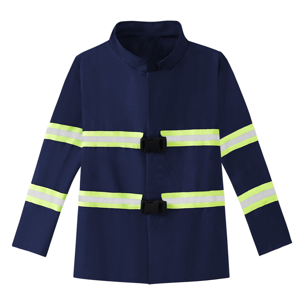 LIIPEE Boys Fireman Costumes Kids Fancy Dress Up With Accessories Clothes 7 Piece Party Outfits,18-24 Months