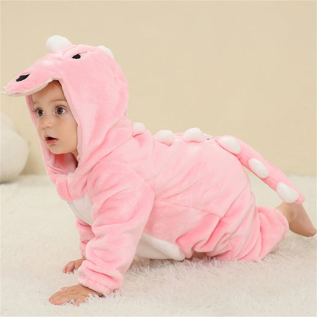 WIBACKER 0-3T Unisex Baby Animal Costume Winter Autumn Flannel Hooded Romper Christmas and Halloween Panda Cosplay Jumpsuit
