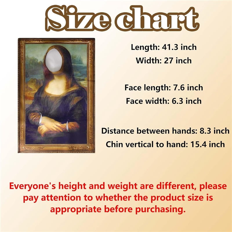 Ebaokuup Halloween Famous Paintings Costume- Cosplay Funny Mural Costume Adult Men Women- Creative Halloween Dress Up Outfits with Hollowed Out Head & Hands for Halloween Party Stage Performance