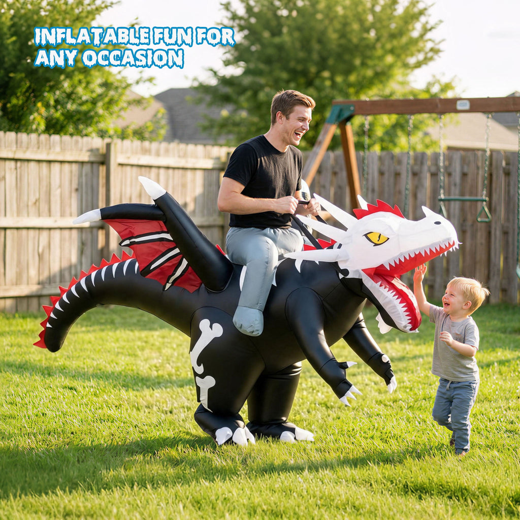 MAGOTAN Halloween Inflatable Dinosaur Costume Adult,Blow Up T Rex Suit Men Women, Halloween Adults Funny Blow Up Lightweight & Flexible for Cosplay, Parades