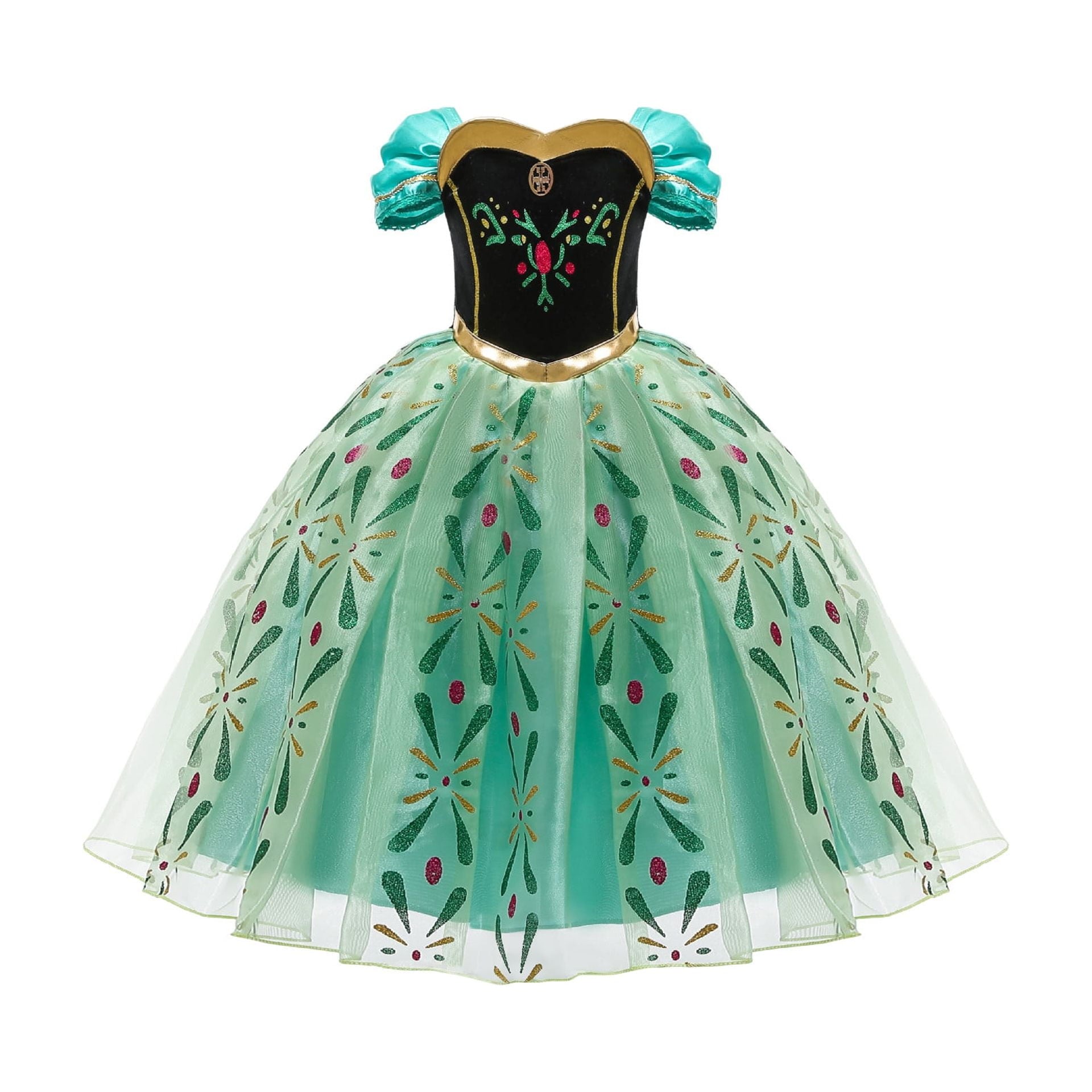 Anna Costume For Girls Anna Dress Princess Costume Christmas Birthday Party Cosplay 8-9Y(A60)