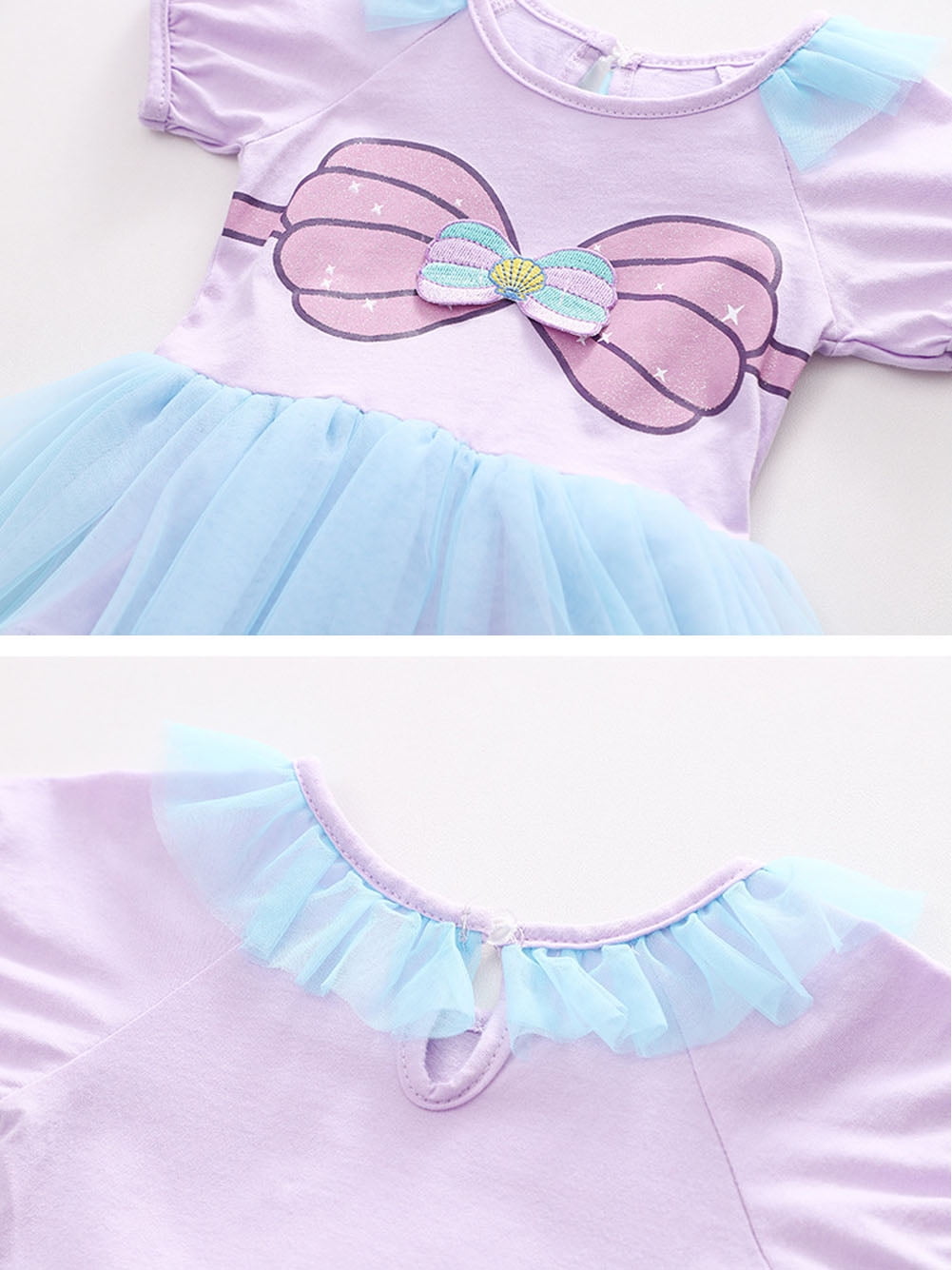 WIBACKER Infant Baby Girls Princess Romper Costume Onesie Fancy Dress Bodysuit with Headband Halloween Birthday Dresses