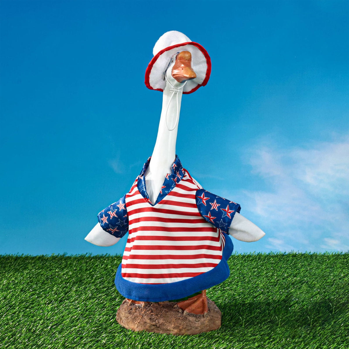 Outdoor Holiday Yard Decor, 23 Inch Porch Goose Outfits, Halloween Pumpkin Themed Porch Goose Clothes, Porch Goose Set with Hat and Treat Bag, Fits Standard 23 Inch Large Porch