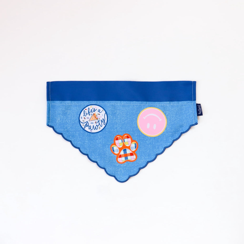 Packed Party Bandana for Dogs, Patches, Extra Small/Small