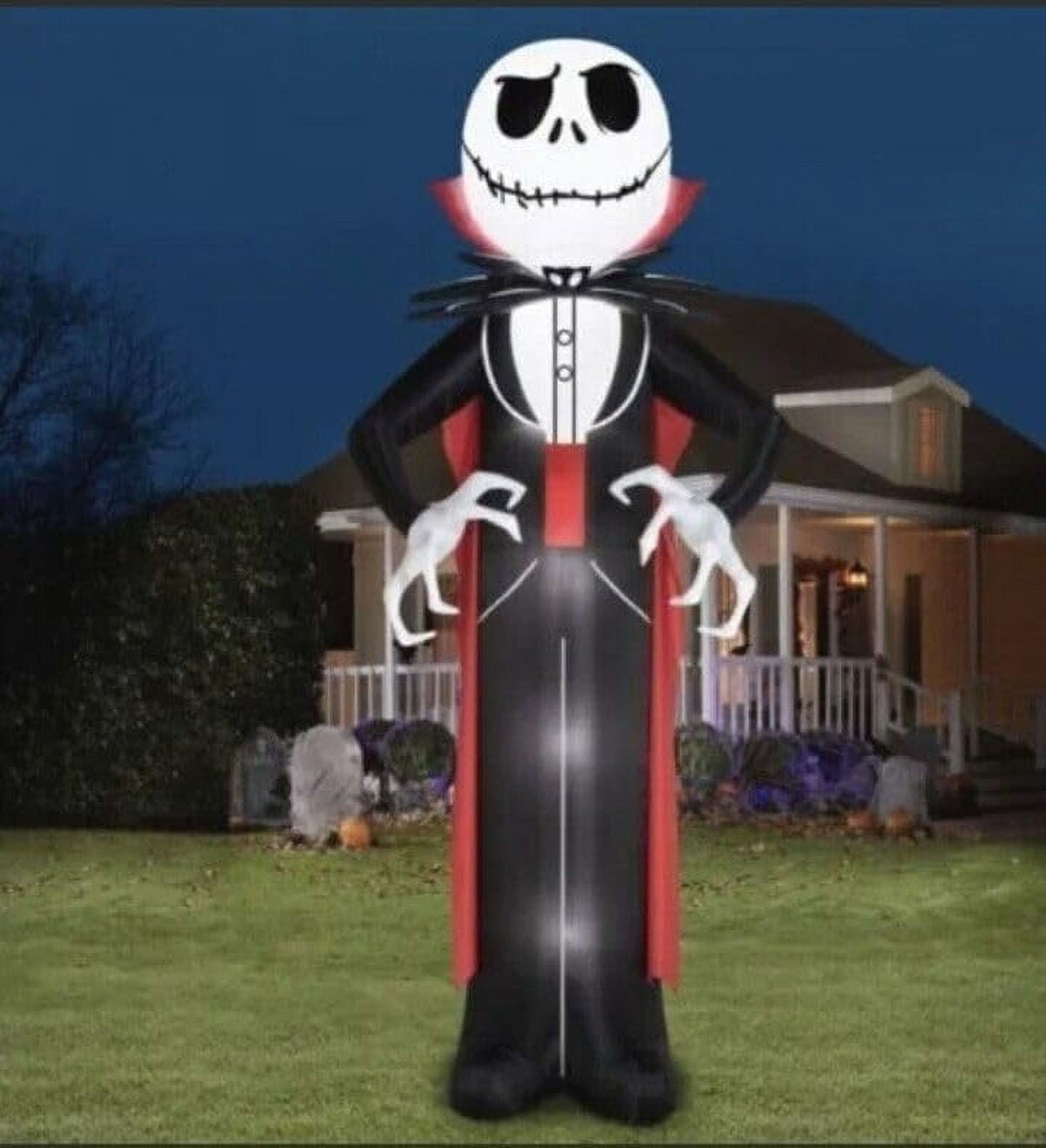 18' Gemmy Airblown Inflatable Halloween COLOSSAL Nightmare Before Christmas Jack Skellington Pumpkin King Yard Decoration 554828