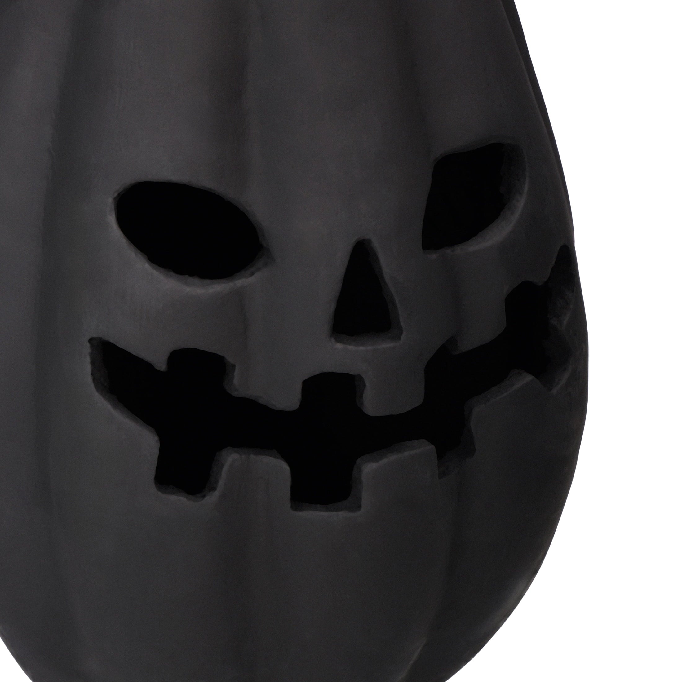 Paper Mache Jack-o'-Lantern Decoration, White, 12.5", Halloween by Way To Celebrate