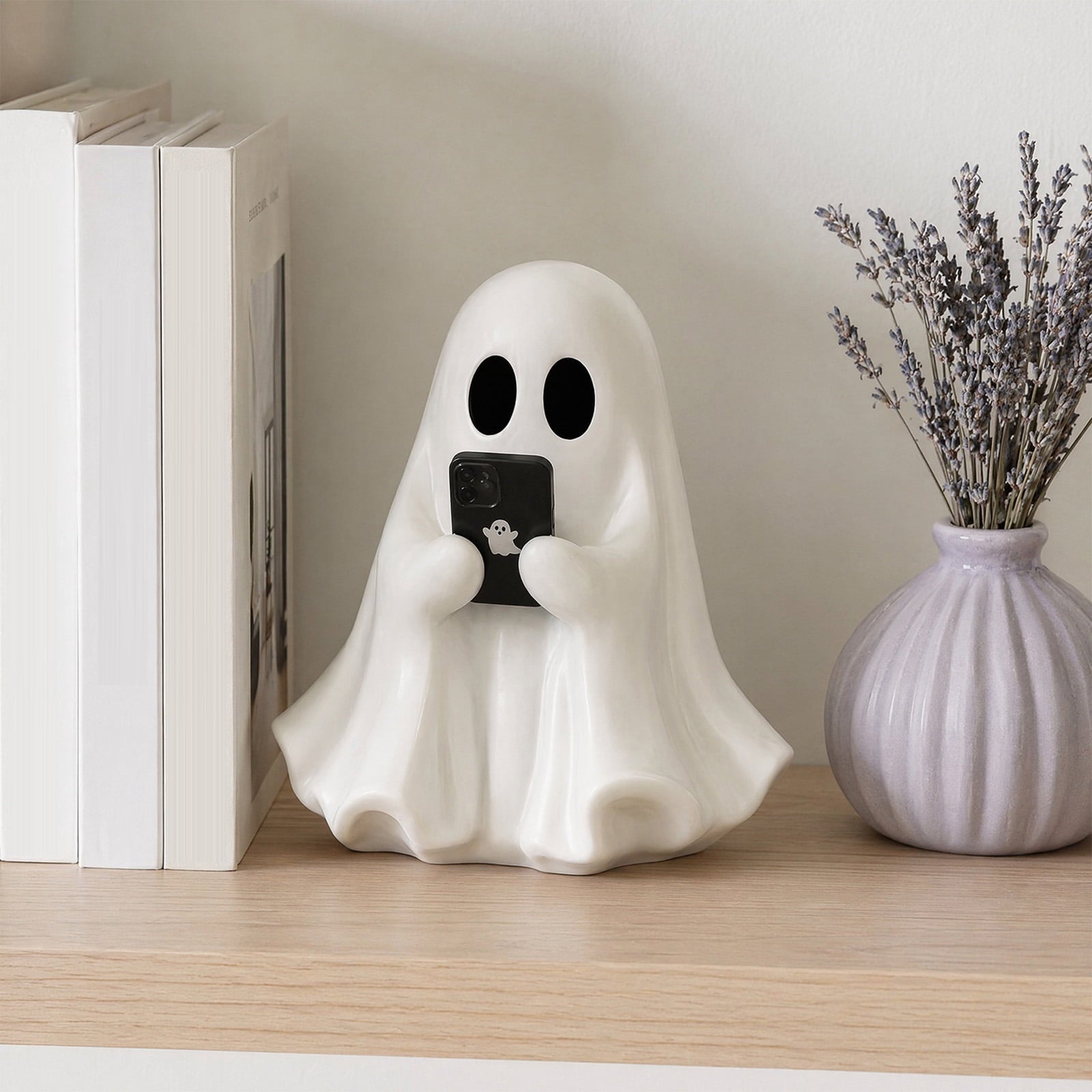 Halloween Decorations, Ghost Resin Crafts Ornaments, Alloween Decoration for Porch Yard Patio Indoor Decor Fall Autumn Home Shelf Mantel Ornament