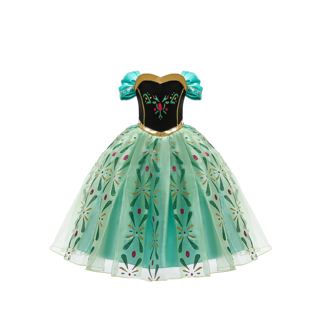 Anna Costume For Girls Anna Dress Princess Costume Christmas Birthday Party Cosplay 8-9Y(A60)