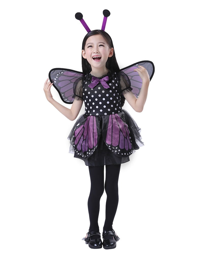 Seasons Beautiful Butterfly Pretend Play Costume for Toddler 2-4T Color Purple