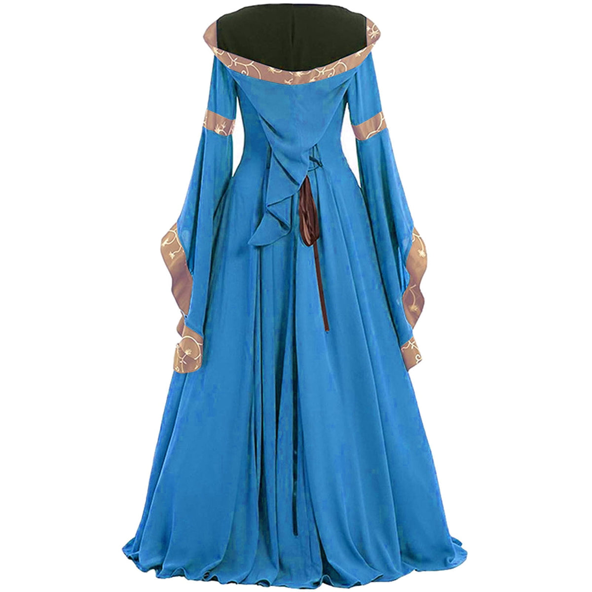 LYXSSBYX Womens Long Sleeve Dresses Clearance Renaissance Dress Medieval Costume Women Festival Costumes Midevil Gothic Gown
