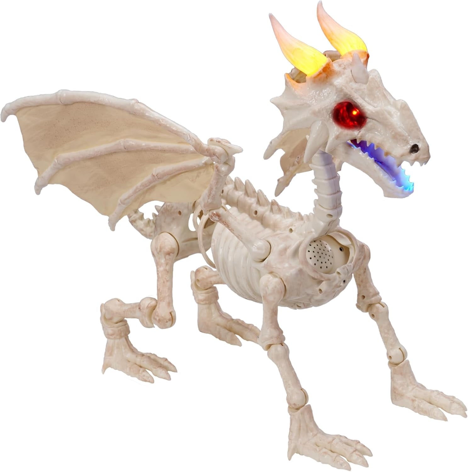 Joyfy 2 Pcs Duck Skeleton Halloween Decoration,4.5 Inch Posable Plastic Animals Halloween Skeleton for Indoor Outdoor Halloween Decorations,Haunted House Party Props