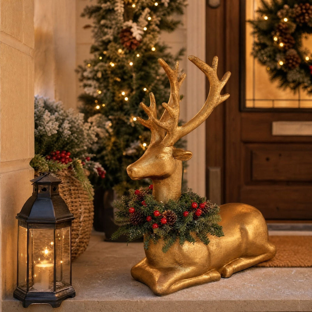 Clearance! Christmas Golden Retriever Statue with LED Lights, Cute Dog Holding Puppy Figurine, Christmas Decoration Indoor Outdoor, Gift for Kiddo Adults