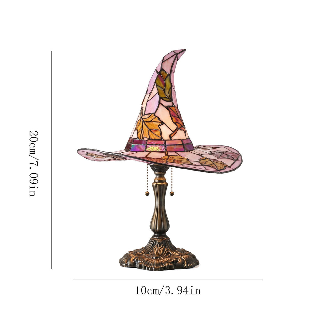 Halloween Decor Witch Hat Lamp, LED Halloween Night Light, Halloween Decorations Indoor, Witchy Decor for Shelf Mantel Table, Gothic Home Decoration