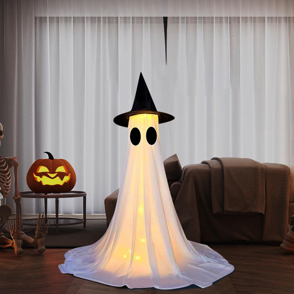 Halloween Animatronics Witch Clearance, Voice Activated Purple Escape Haunt Halloween House Décor & Fright Fest Prop, Life Size Animated Halloween Decoration Outdoor