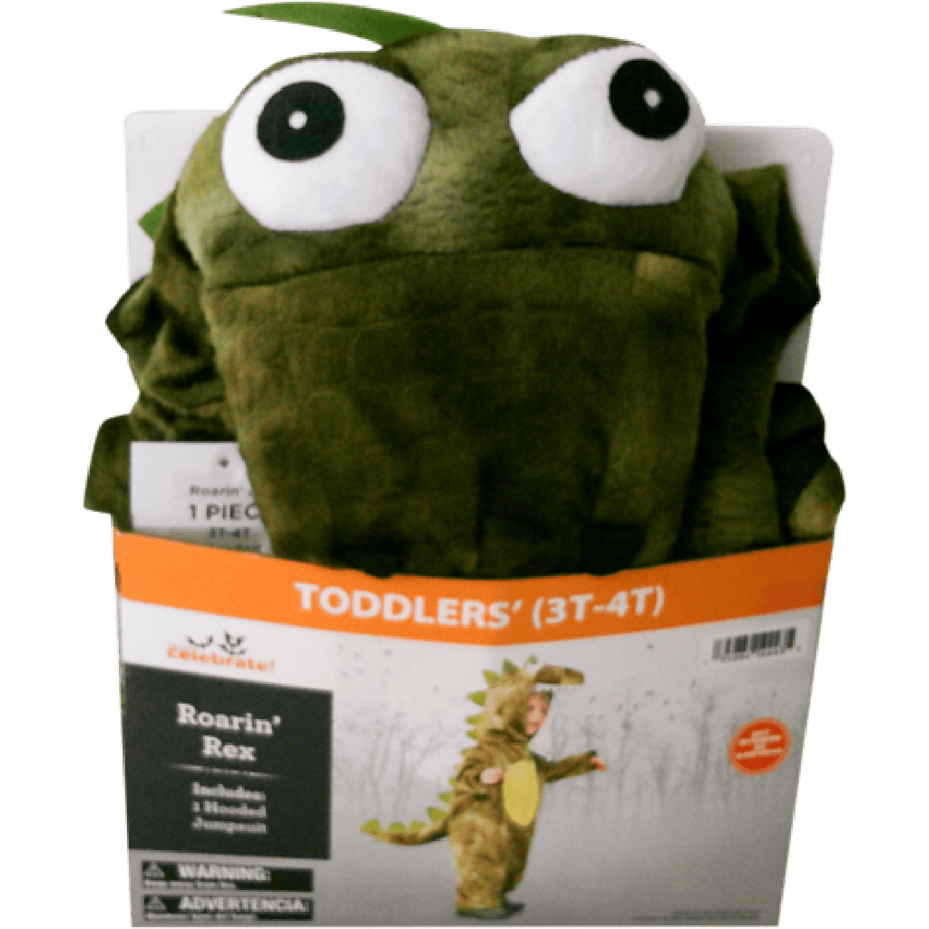 Roaring Rex Halloween Costume for Toddler, Size 3- 4T, by Way to Celebrate