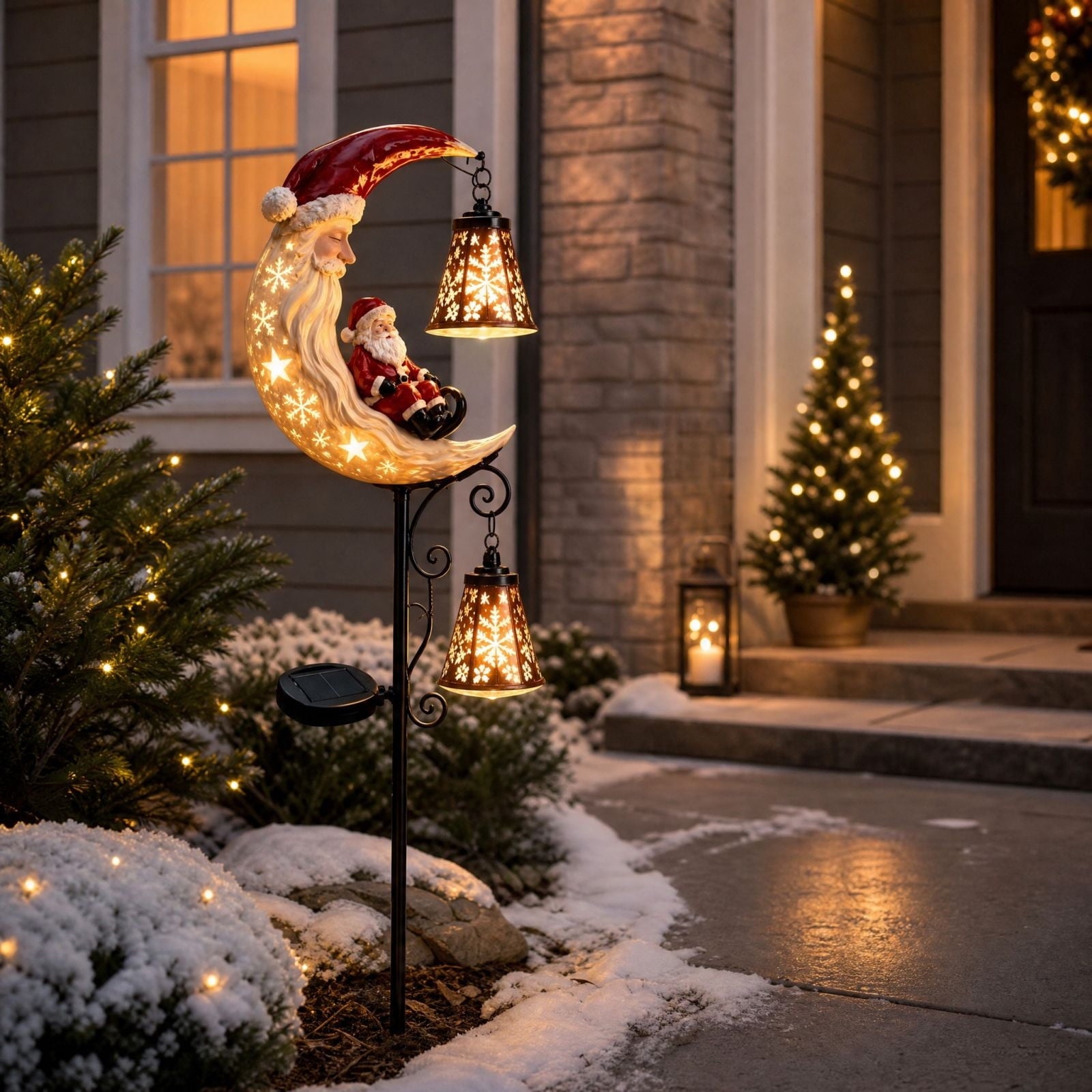 Halloween Witch Cauldron Garden Stake Lights, 2.7Ft LED Color Waterfall-Style Light Flow Flying Witch Garden Stake, Waterproof Weather Resistant Projector Lights for Outdoor Yard, Lawn, Pathway