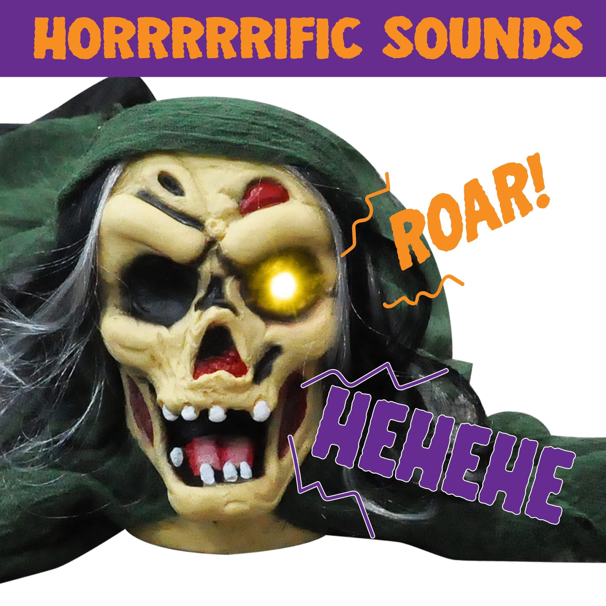 Joyfy Halloween Decorations Outdoor Groundbreaker Creepy Life Size Light Up Climbing Zombie Groundbreaker with Sound,Motion Activated Halloween Decorations Haunted House Decorations